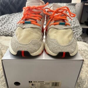 Adidas Originals - Nite Jogger Shoes - Cream and Orange